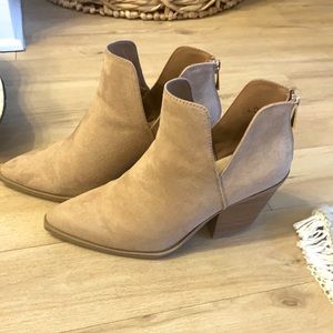 Worn once! Ankle v-cut booties!